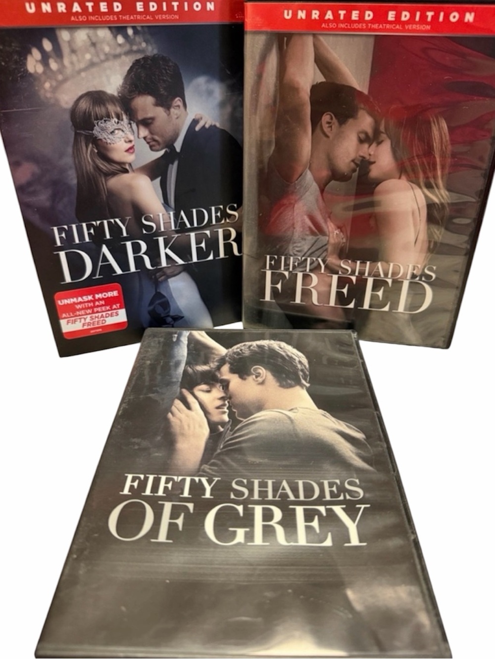 Fifty Shades DVD Collection Fifty Shades Of Grey, Darker, Freed Romance Movies